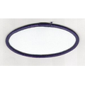 Oval Navy Border W/White Background Stock Blank Patch (3.25x1.5 )